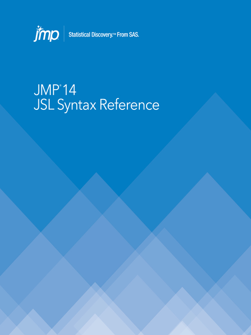 Title details for JMP 14 JSL Syntax Reference by SAS Institute - Available